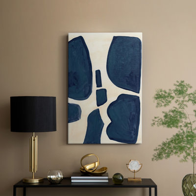Blue Pieces II -Custom Wrapped Gallery Cavas