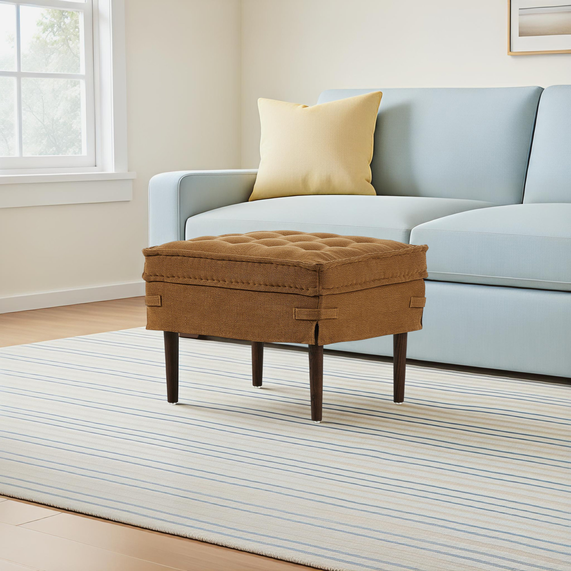 Cumberland 24" Ottoman, Yellow