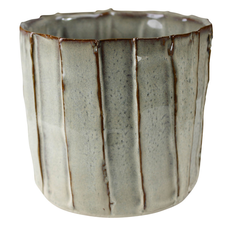 Cache pot à lignes verticales Maesyn, H 6,25 po x l 7 po x P 7 po