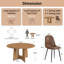 Ensemble de salle à manger 5 pièces avec chaises rembourrées-131269746-131269747-131269749