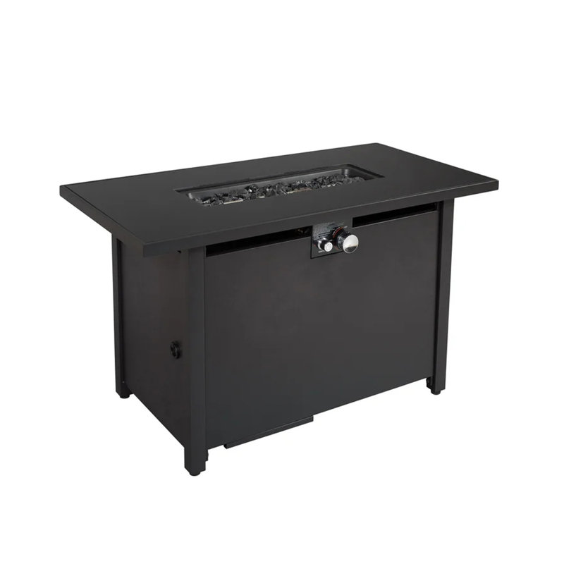 Foyer rectangulaire en métal 42 po (noir)