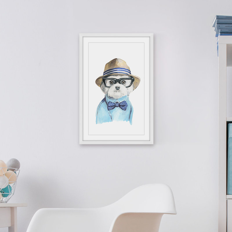 « archimed », reproduction de peinture à l’aquarelle encadrée, H 18 po x l 12 po
