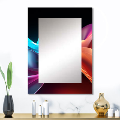 Rainbow Colors Symphony IV - miroir décoratif de formes abstraites, grand miroir mural moderne, impression d'art en métal