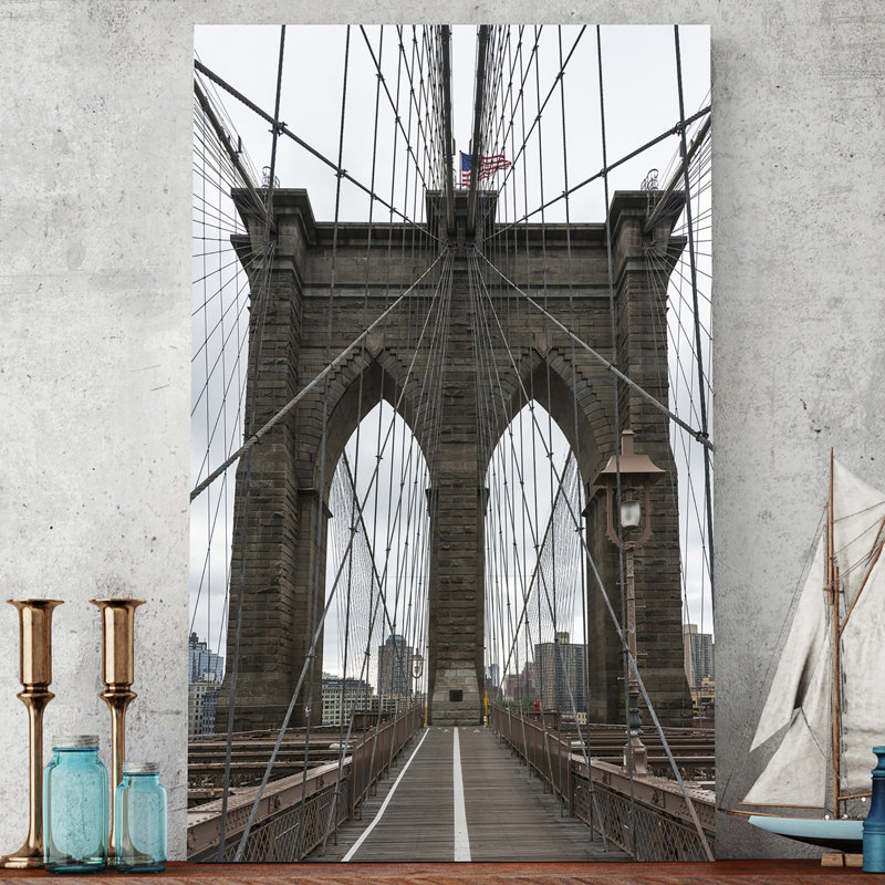 « brooklyn bridge iii », reproduction de photo sur toile enroulée, H 48 po x l 28 po x P 1,5 po