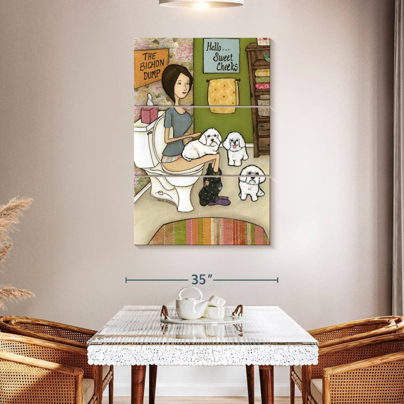 Brampt The Bichon Dump, 50" H x 32" W