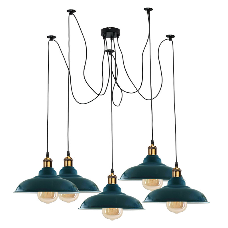 London 5 - Light Pendant, Cyan Blue