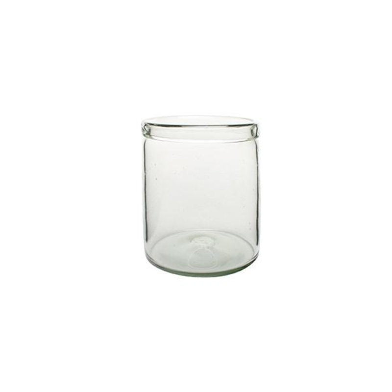 Vase de table en verre recyclé, H 7 po x l 6,5 po x P 6,5 po