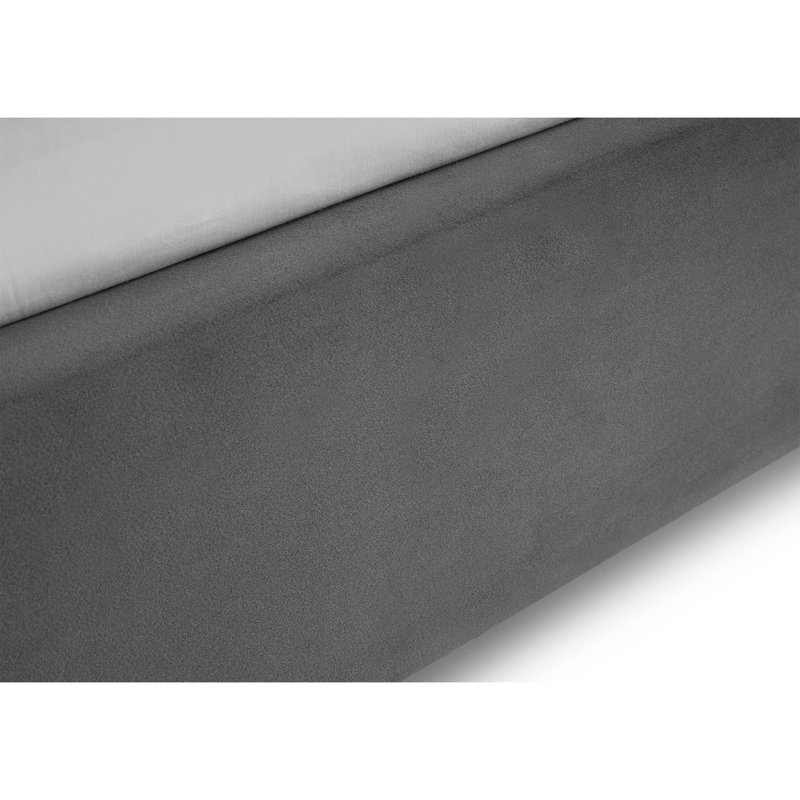 Putterman Upholstered Bed, Grey, Kingsize (5')