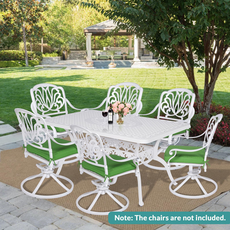 Rectangular Outdoor Dining Table Yes , 60 " W 36 " D, White