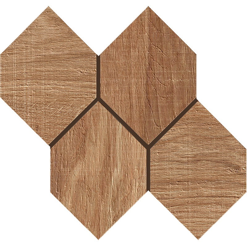 Straight Edge Porcelain Mosaic Sheet, Nut