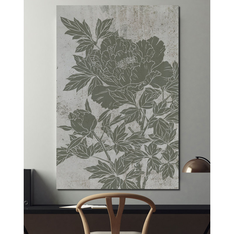 Blooming pivoine II - impression, H 12 po x l 8 po x P 1,5 po, Toile tendue