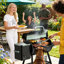 DAMNISS Barbecue électrique à granules de bois et fumoir avec sonde à viande et contrôle de température PID de 456 pouces carrés, vert