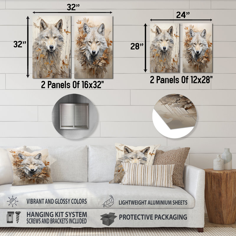 Ensemble de salon Minimalisme beige loup, H 32 po x l 32 po