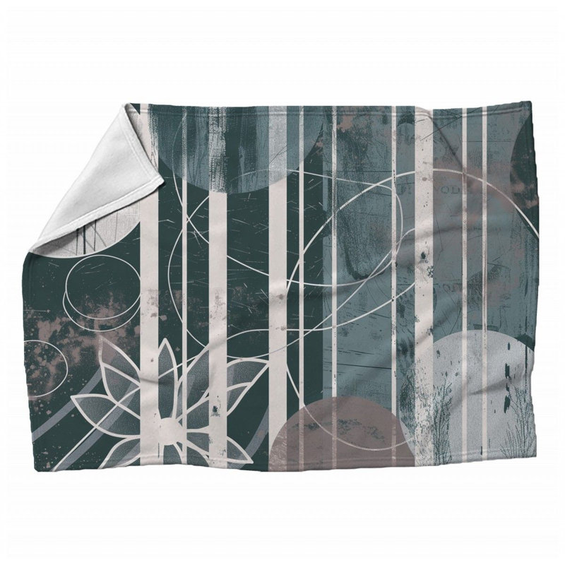 Jeté en peluche floral tendance, Jeté
