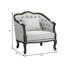 Fauteuil d'appoint classique 37 po Cam, tissu capitonné, gris, brun