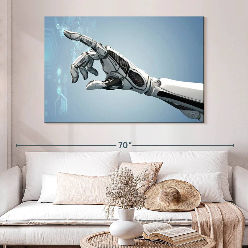 Kelan Futuristic Robot Arm, 34" H x 51" W