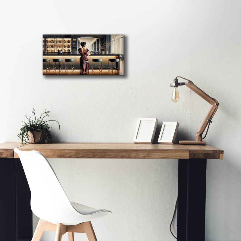  «Going Out In The City» par Rey Klimt, art mural sur toile, H 12 po x l 24 po