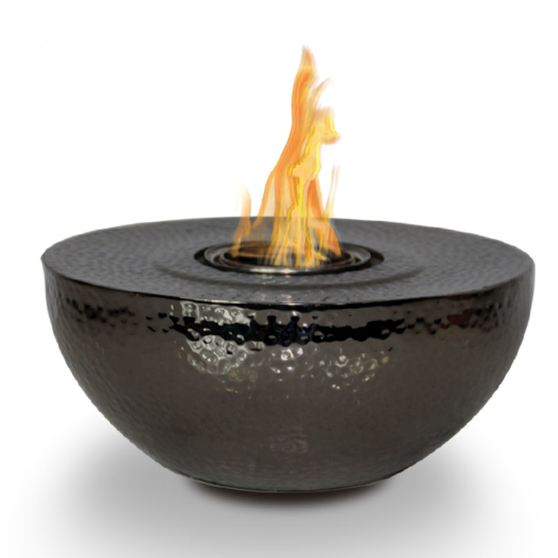 Hammered Black Nickel Stainless Steel Indoor Outdoor Fireplace