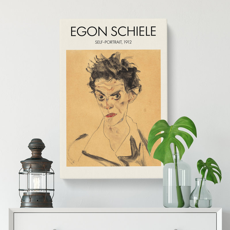 Self Portrait Vol.1 Print by Egon Schiele - Wrapped Canvas, 60cm H x 40cm W x 3cm D
