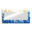 Whie On Velvet Blue Poppies Field I - Art mural miroir floral - imprimé sur métal-517805722