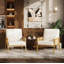 Chaise avec accoudoirs en rotin Boucle-810453407
