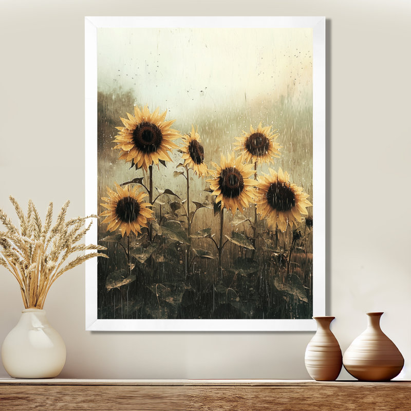 Doykos - Art mural sur toile florale, H 20 po x l 12 po, Picture Framed, Blanc