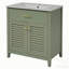 Meuble-lavabo simple 30 po avec plateau en céramique Orsina