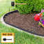Ensemble de bordure sans creusage 60FT 2IN avec ciseaux, bordure de jardin en PP robuste avec 54 pointes d'ancrage, bordure pour aménagement paysager, jardin, noir-121303603
