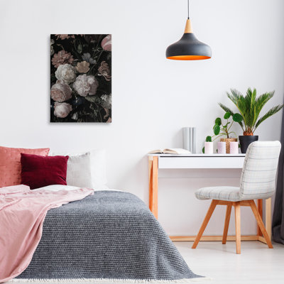 Dark Arrangement of Flowers Canvas, design by Annabelle Hall