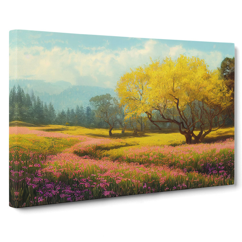 Spring Landscape Meadow Vol.3 - Wrapped Canvas, 40cm H x 60cm W x 3cm D