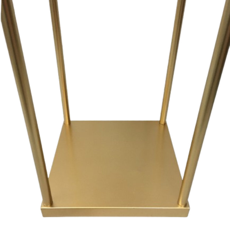 Support à fleurs robuste en métal doré Harlow, H 24 po x l 10 po x P 10 po