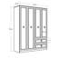 Nebras 4 Door Solid + Manufactured Wood Wardrobe