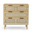 Commode moderne en rotin à 3 tiroirs-1386001221