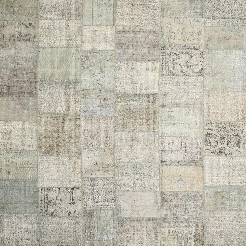 Tapis gris zone contemporaine, Carré 6 pi