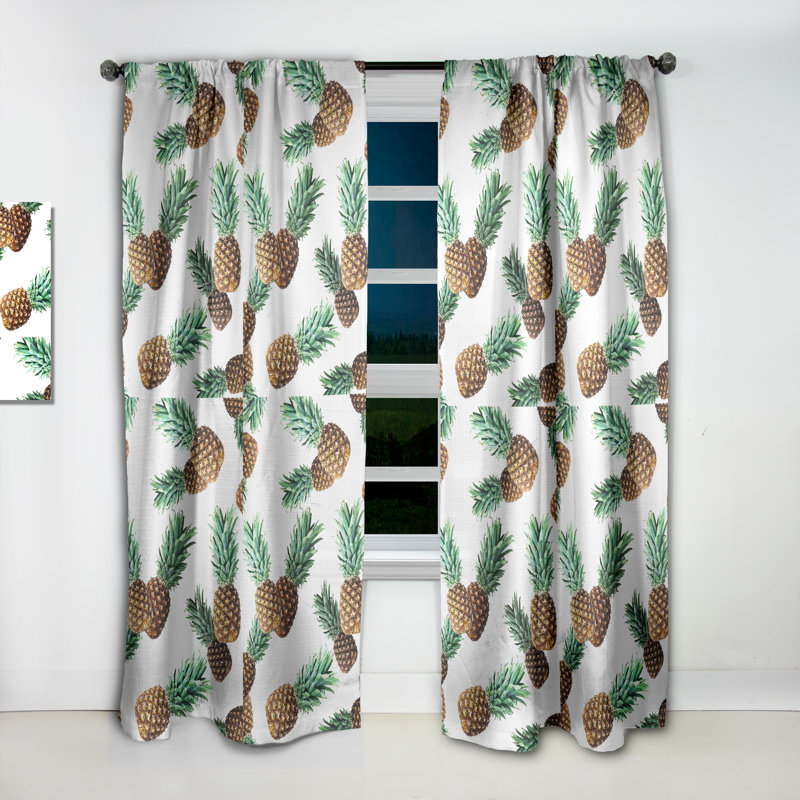 Rideau en lin / polyester, L 52 po x L 108 po