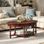 Table basse ovale 45 po avec tiroir et tablette de rangement pour le salon-1227301541