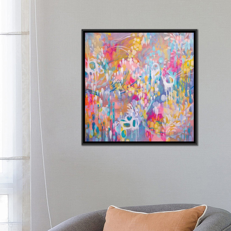 " Bright Hope " by Stephanie Corfee, 26" H x 26" W x 1.5" D, Black Framed Canvas, No Mat
