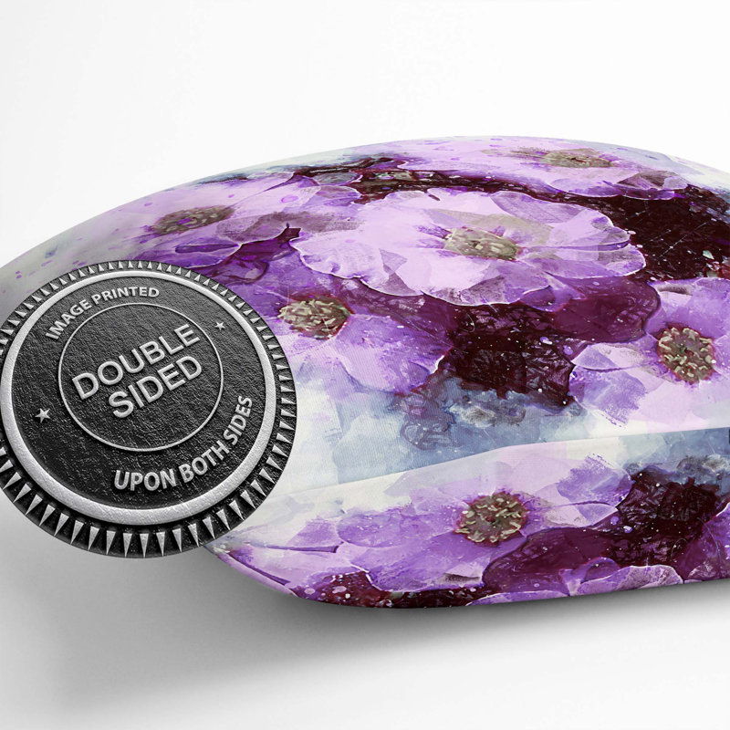 Floral Square Cushion, 55cm H x 55cm W x 20cm D