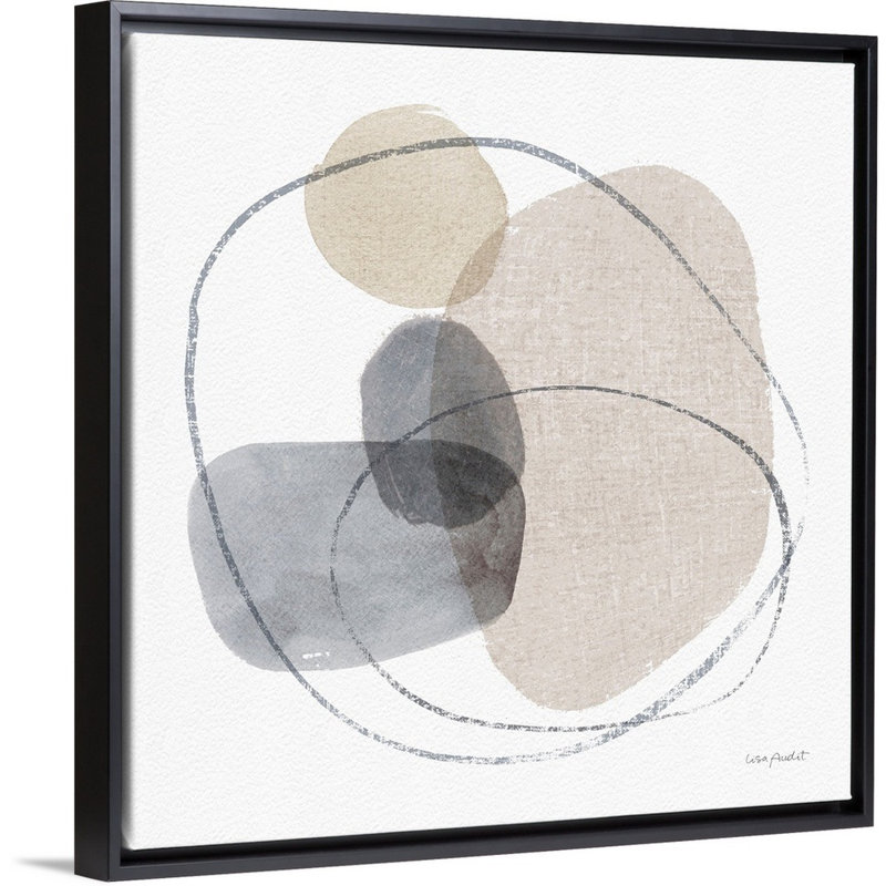 «Think Neutral 08» par Lisa Audit - reproduction d'art, Toile avec cadre noir, H 14 po x l 14 po x P 1,75 po