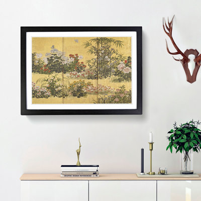 Flowers and Butterflies by Tawaraya Sotatsu - Picture Frame Painting Print