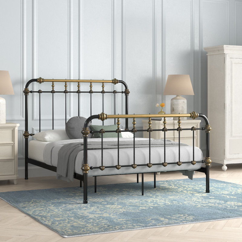 Barbieri Metal Slat Bed, Queen