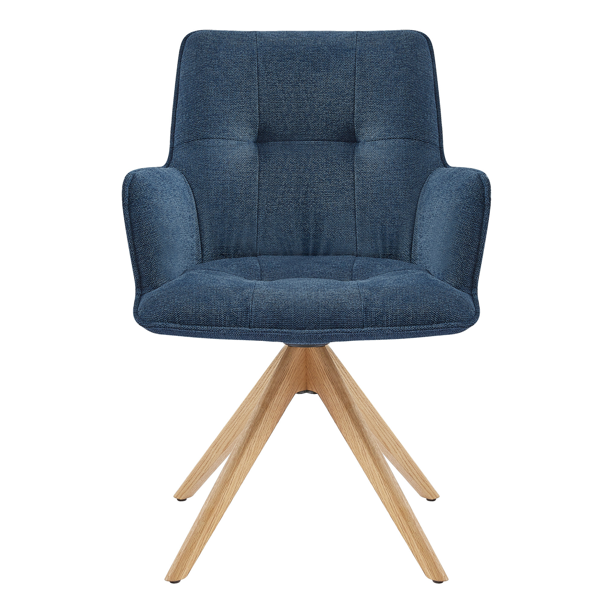 Swivel Office Chair, Blue Basketweave