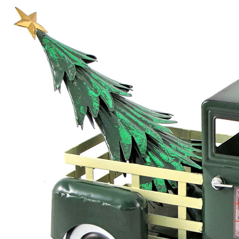 Petit camion avec arbre de noël, Vert