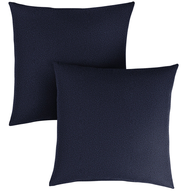 Coussin décoratif, H 24 po x l 24 po, Navy, Carré
