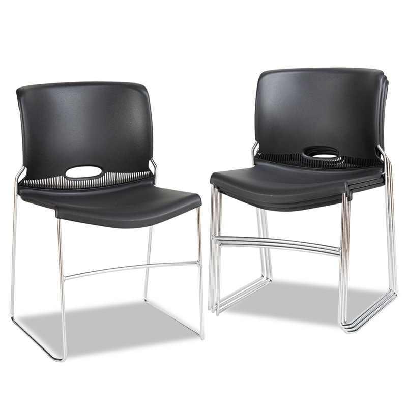 Chaise empilable haute densité sans accoudoirs Olson, Lave