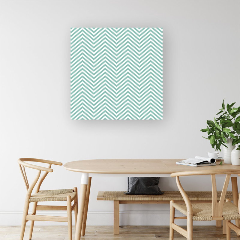 Geometric Chevron Pattern - Wrapped Canvas Print