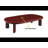 Oval End Table, Red High Gloss