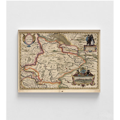 Map Of The Area Around Zutphanis Netherlands, Antique Map Of Netherlands Poster Print, Europe Map Poster, Netherlands Office Wall Art