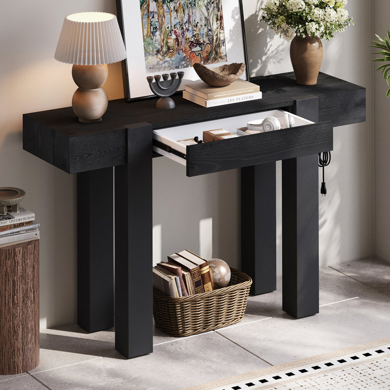 Yonng 47.2'' Console Table, Black