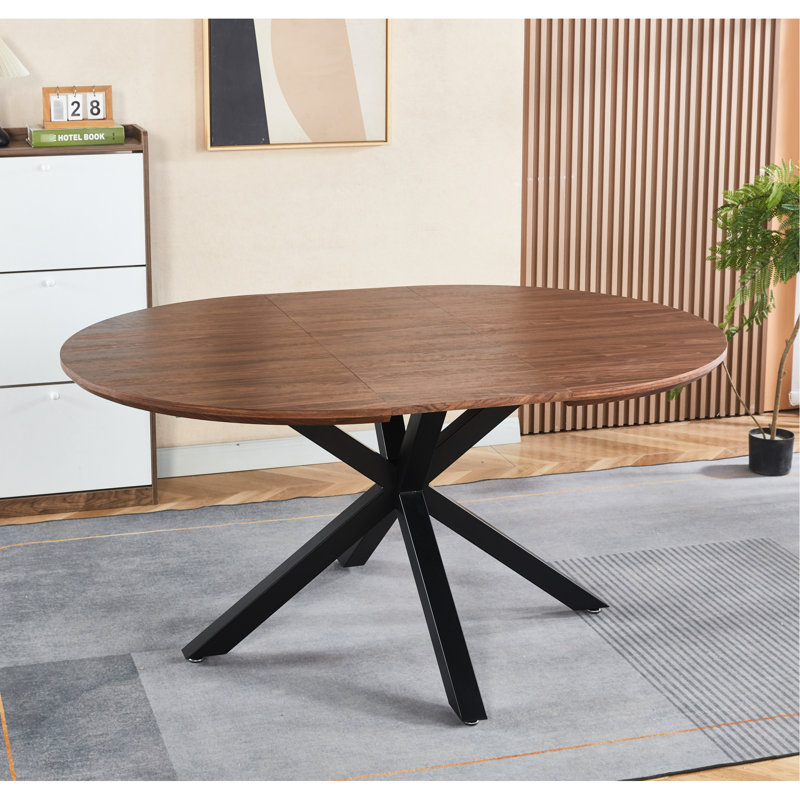 Tables de bureau avec pieds extensibles - noyer, stable et compact